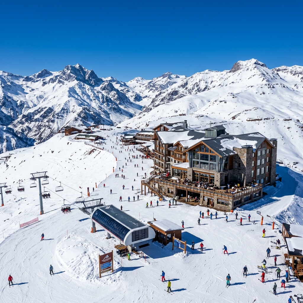 Centro de ski Valle Nevado, Cordillera de los Andes